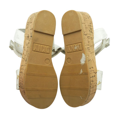 Open Toe Wedge White Sandals