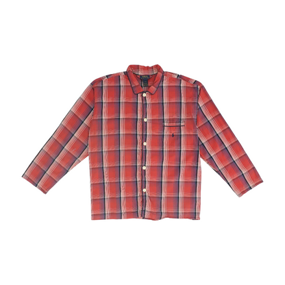 Red Plaid Long Sleeve Button Down