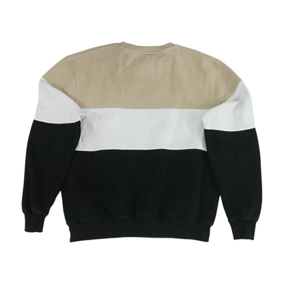 Tan Color Block Sweatshirt Pullover