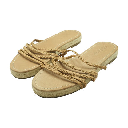 Beige Flat Sandals