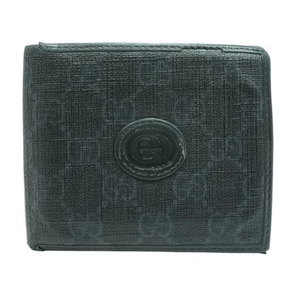 Black-Gray Wallet with Interlocking G