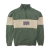 Green Color Block 1/4 Zip Pullover