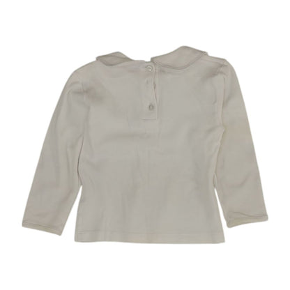 White Solid Long Sleeve Blouse