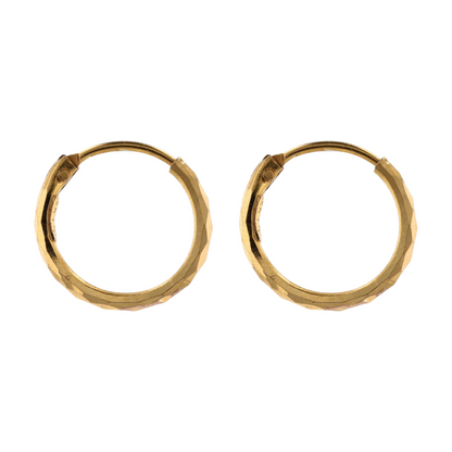18K Yellow Gold Hoop Earrings