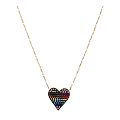 5/8 ctw 14K Yellow Gold Sapphire Pendant Necklace