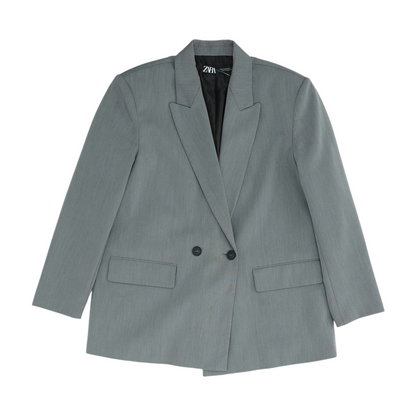 Gray Solid Blazer