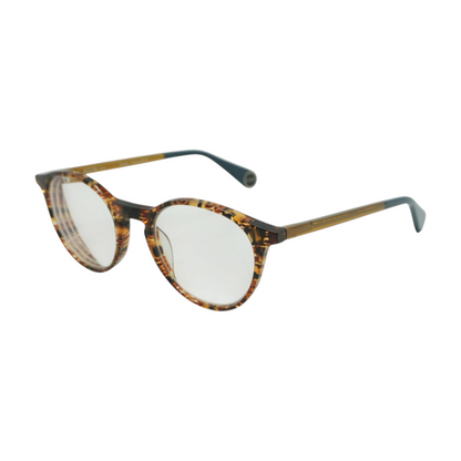 Brown No Gender 1 Round Prescription Eyewear