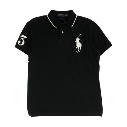 Black Solid Short Sleeve Polo