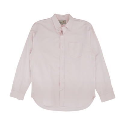Pink Solid Long Sleeve Button Down