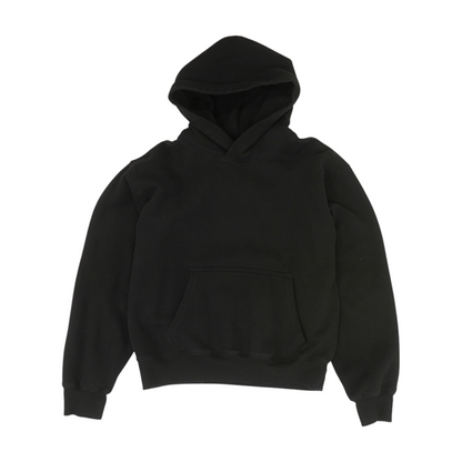 Black Solid Hoodie Pullover