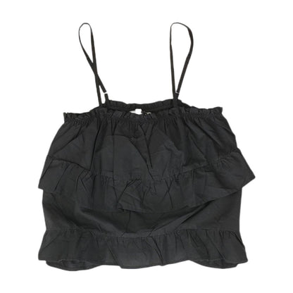Black Solid Sleeveless Blouse