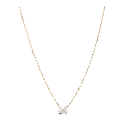7/8 ctw 14K Yellow Gold Lab Grown Diamond Station Necklace