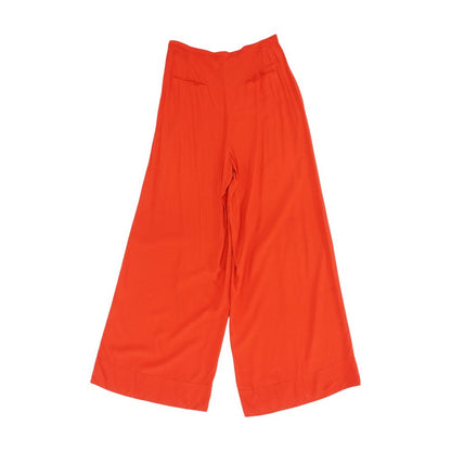 Red Solid Dress Pants