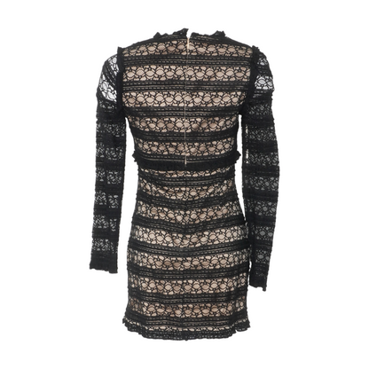 Black Abstract Mini Dress