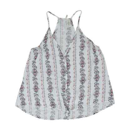 White Floral Button Down