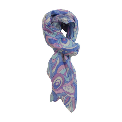 Blue Graphic Scarf