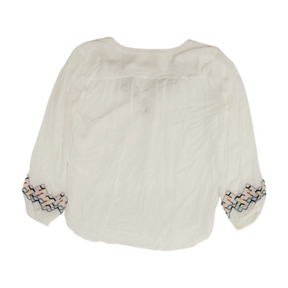 White Petite Blouse