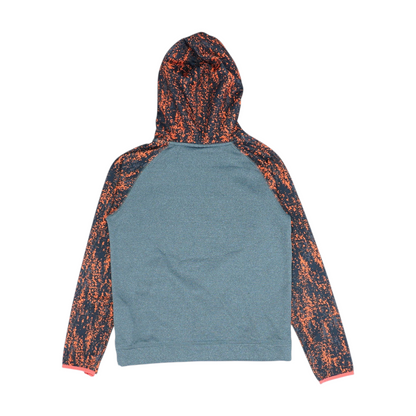 Gray Color Block Hoodie Pullover