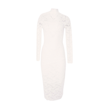 White Floral Midi Dress