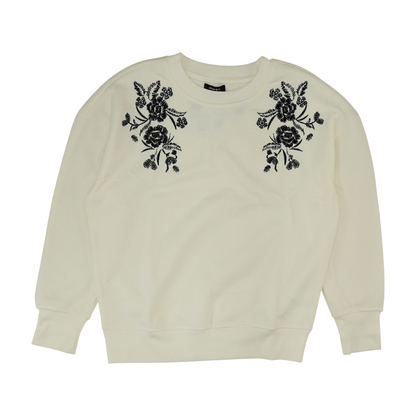 Ivory Solid Sweatshirt Pullover