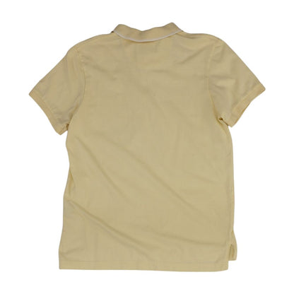 Vintage Yellow Solid Short Sleeve Polo