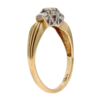 3/4 ctw 14K Yellow Gold Diamond Engagement Ring