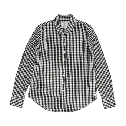 Black Check Button Down