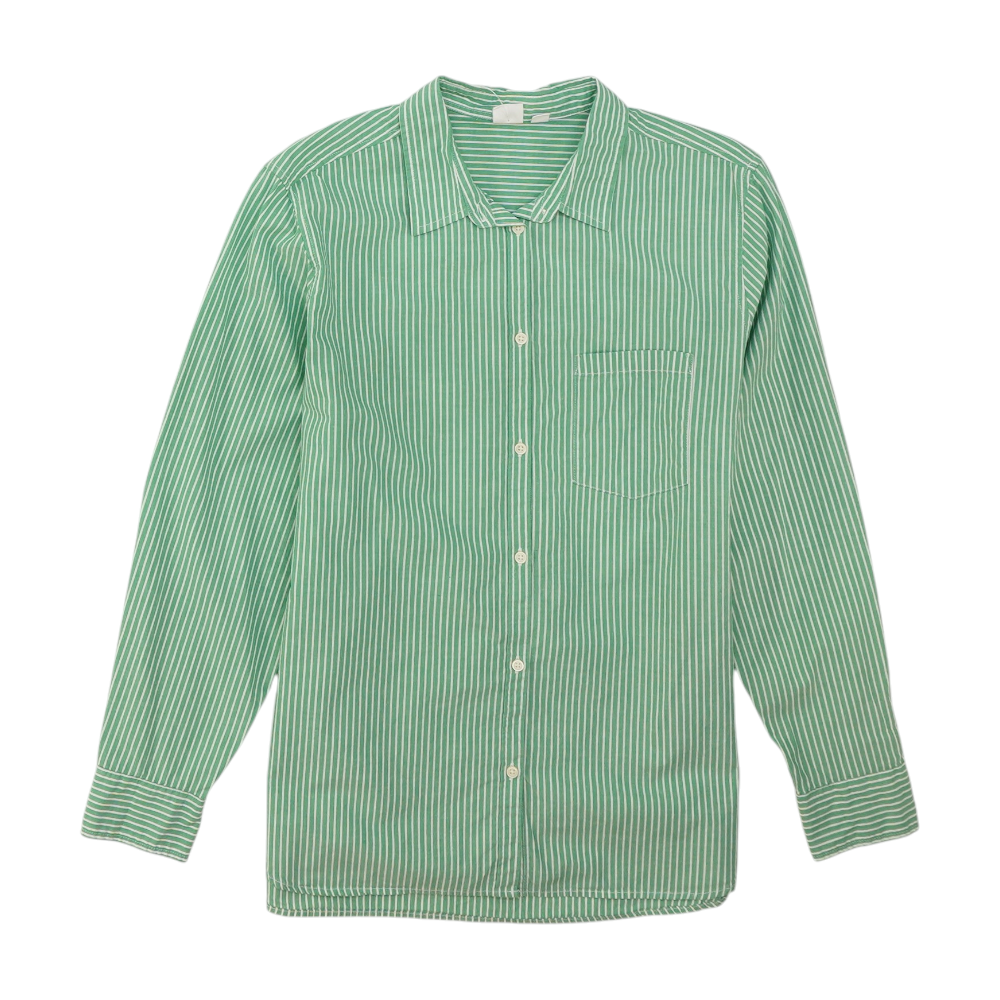 Green Striped Button Down