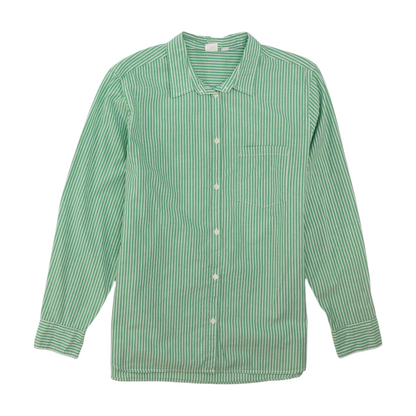 Green Striped Button Down