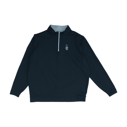 Black Solid 1/4 Zip Pullover