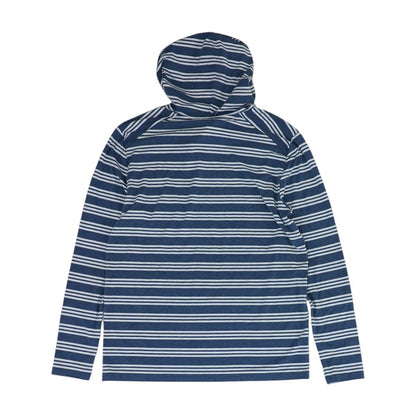 White Striped Hoodie Pullover