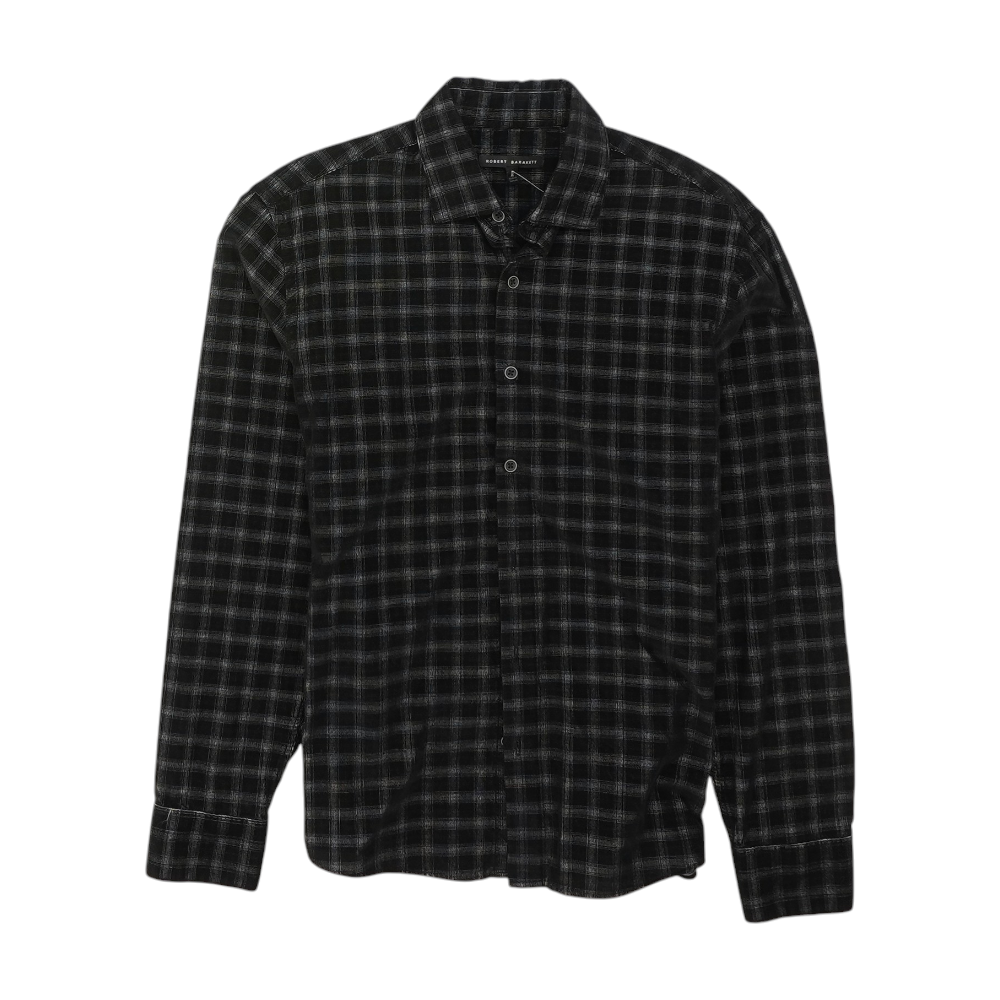 Black Plaid Flannel Button Down