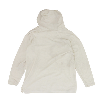 White Solid Hoodie Pullover