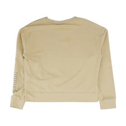 Tan Solid Sweatshirt Pullover