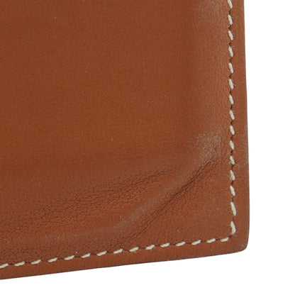 Gold Citizen Twill Card Holder in Calfskin