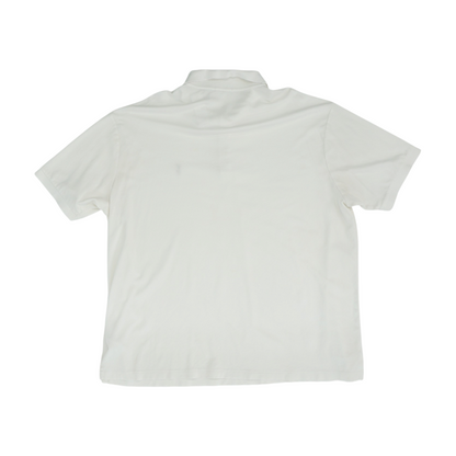 White Solid Short Sleeve Polo