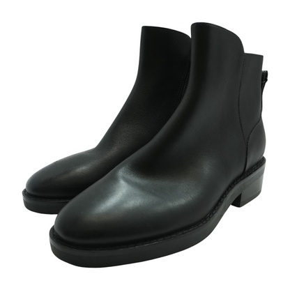 Black Leather Ankle Boots