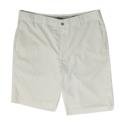 White Print Chino Shorts