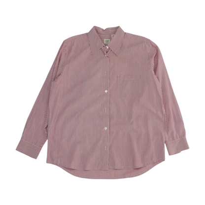 Red Striped Long Sleeve Button Down