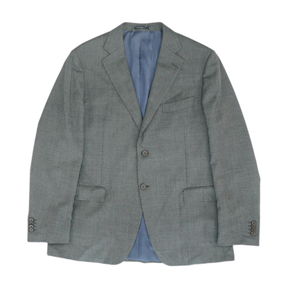 Gray Long Solid Sport Coat