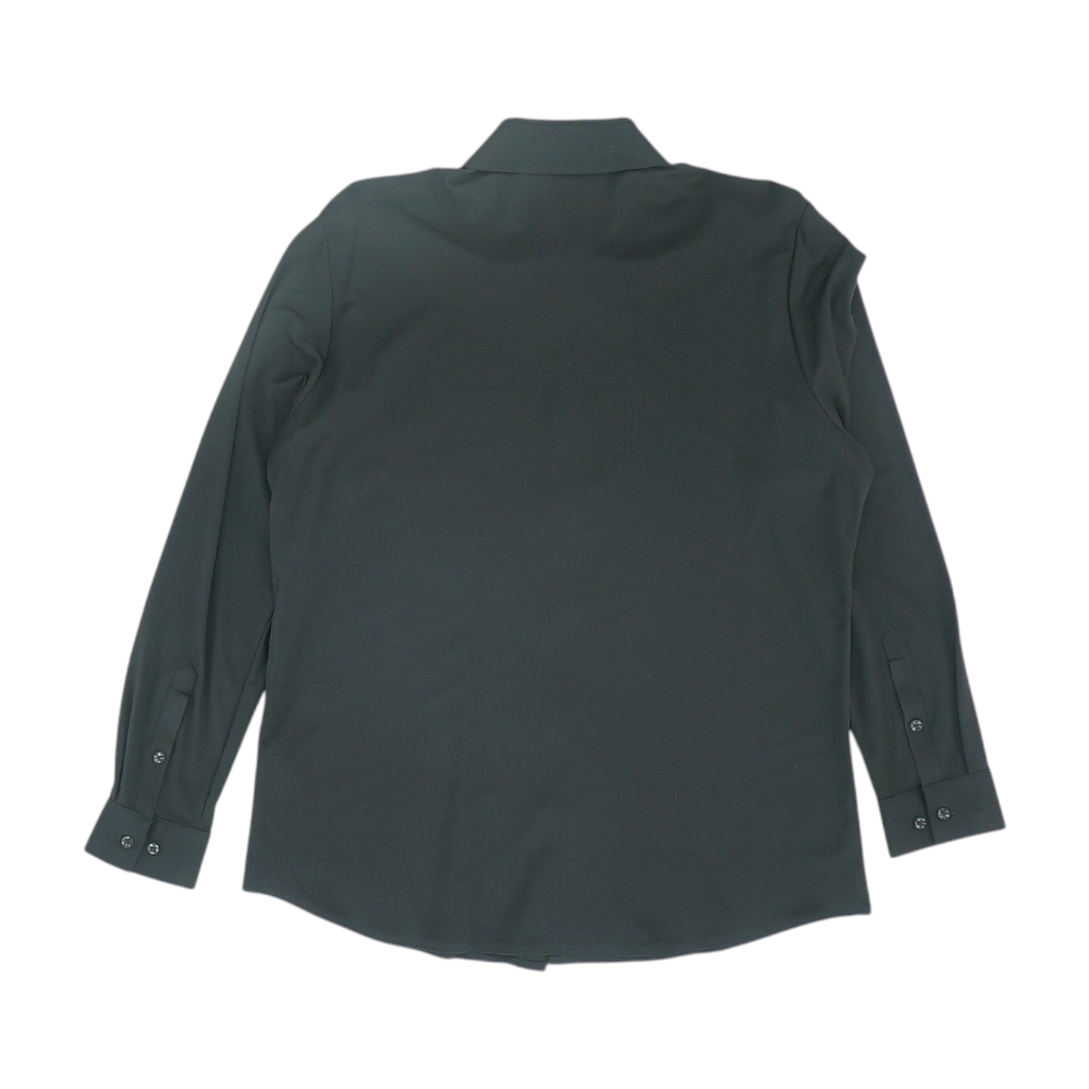 Black Solid Long Sleeve Button Down