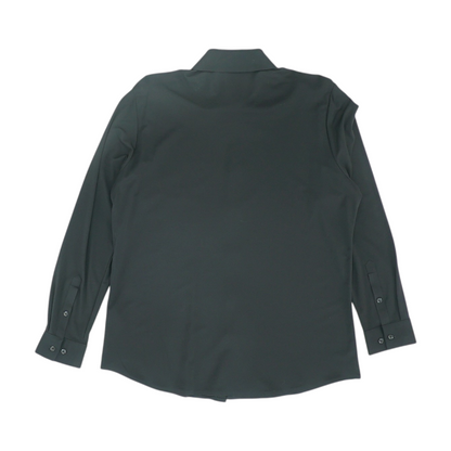 Black Solid Long Sleeve Button Down
