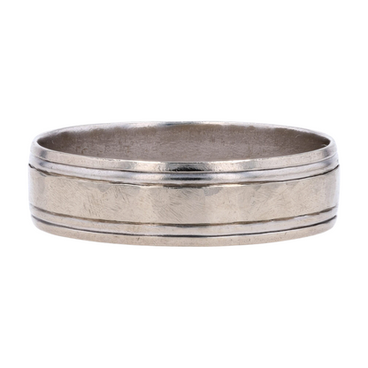 10K White Gold Band Ring