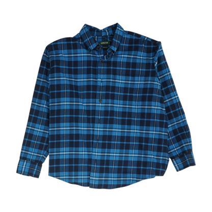 Blue Plaid Flannel Button Down