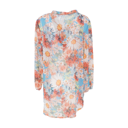 Blue Floral Midi Dress