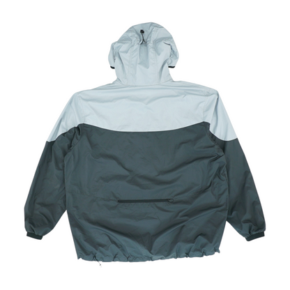Gray Color Block Rain Jacket