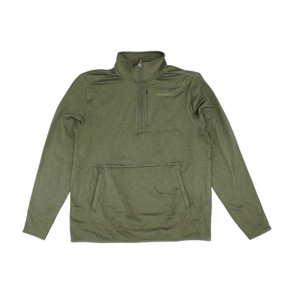 Green Solid 1/4 Zip Pullover