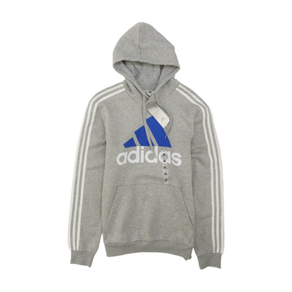 adidas Gray Solid Hoodie Pullover – Image 1