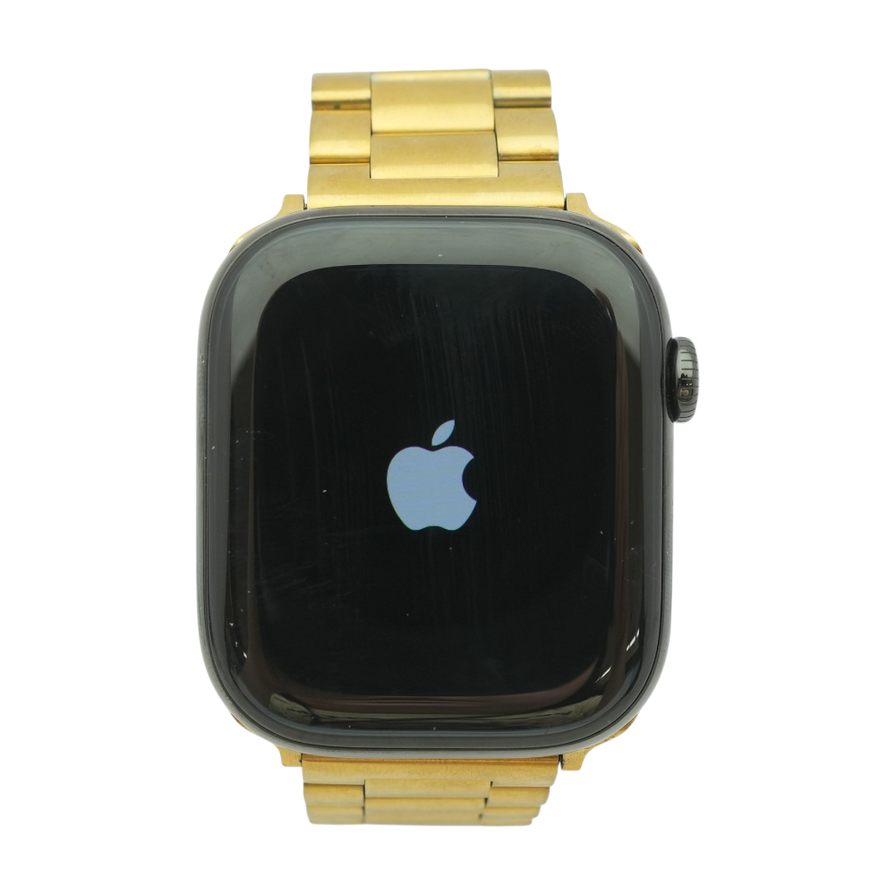 46mm Series 10 Black Smartwatch Gold Band M/L