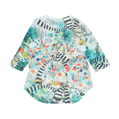 Multi Graphic Blouse